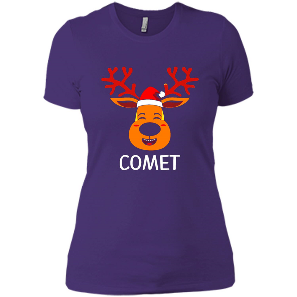 Comet Santa Claus Funny Xmas Holiday T-Shirt - Ladies' Boyfriend T-Shirt