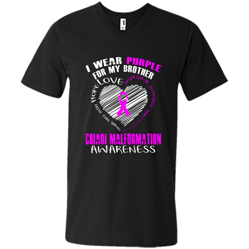 I Wear Purple For My Brother Chiari Malformation - Men's V-Neck