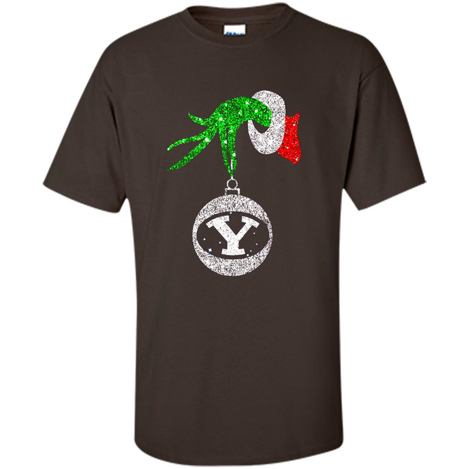 Fantastic Byu Cougars Glitter Grinch Monogram Ornament Christmas Gift - Shirt