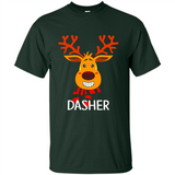 Dasher Reindeer Santa Claus Funny Xmas Holiday T-Shirt - Shirt