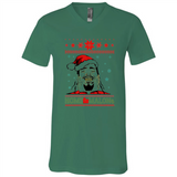 Home Malone Christmas Sweater PINGPONG - Canvas Unisex V-Neck