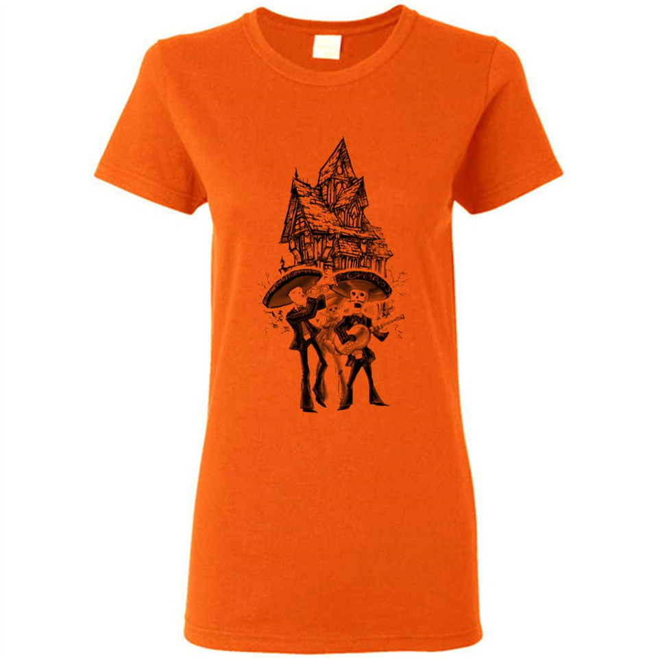 Mariachi Skeleton Shirt Dia De Los Muertos Tequila - Ladies Short-Sleeve