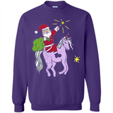 Distressed Retro Santa Riding Unicorn - Sweatshirt