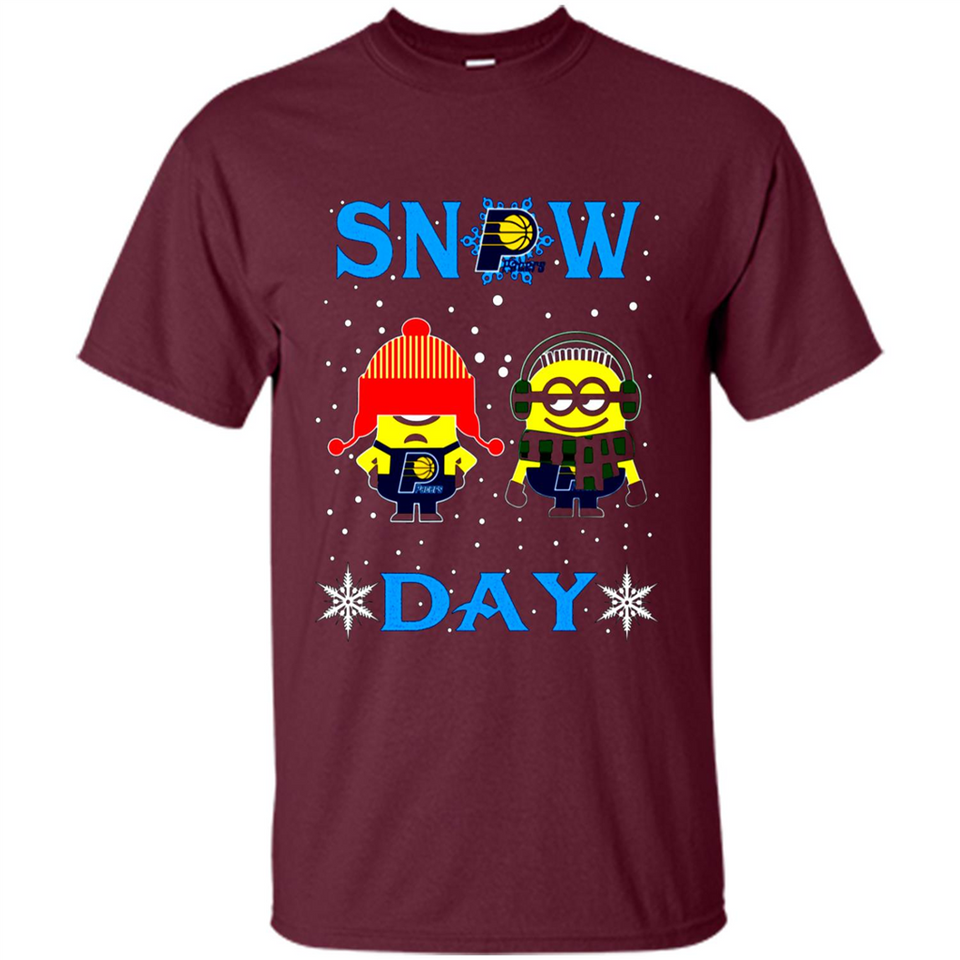 Snow Day Shirt For Indiana Pacers Vs Minion Fans pingpong