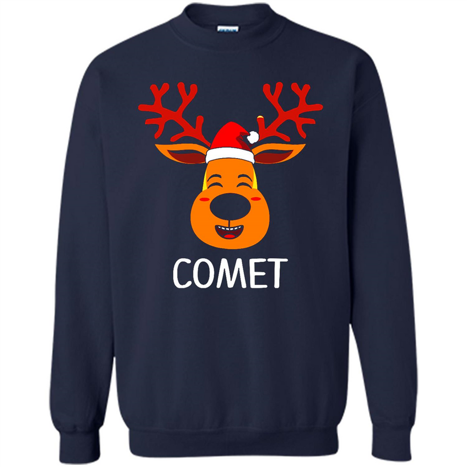 Comet Santa Claus Funny Xmas Holiday T-Shirt - Sweatshirt
