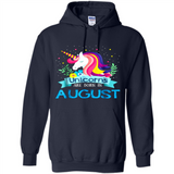 Unicorns are born in August Birthday Rainbow Gift Custom Ultra Cotton