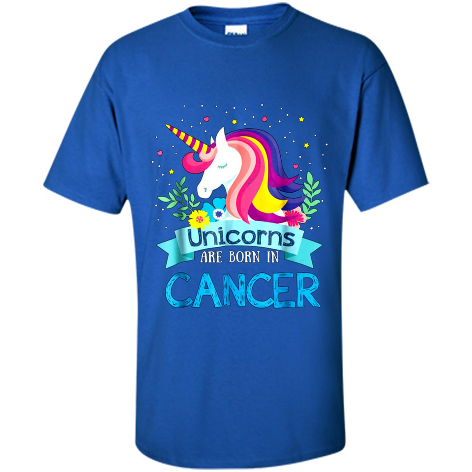 Unicorns are born in Cancer Birthday Rainbow Gift Custom Ultra Cotton