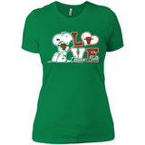 Snoopy loves NBA Chicago Bulls - Ladies' Boyfriend T-Shirt