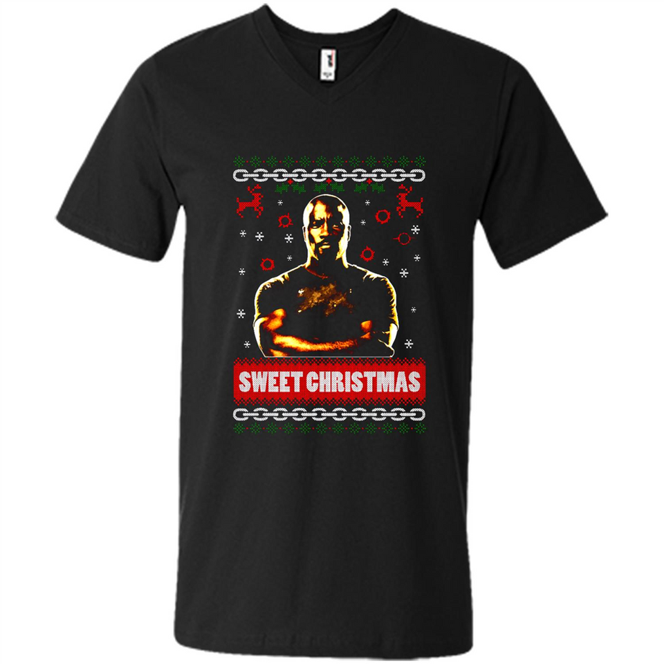 Christmas Ugly Sweater Floyd Mayweather Sweet Christmas - Men's V-Neck