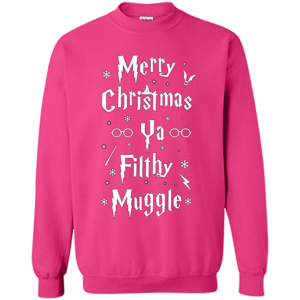 Merry Christmas Ya Filthy Muggle Christmas Sweatshirt PINGPONG