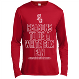 Reasons to be a Chicago White Sox Fan Complete List on Back - Canvas Long Sleeve T-Shirt