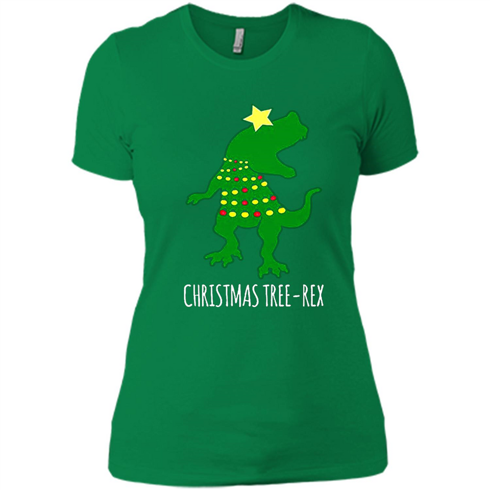 Christmas Tree Rex - Ladies' Boyfriend T-Shirt