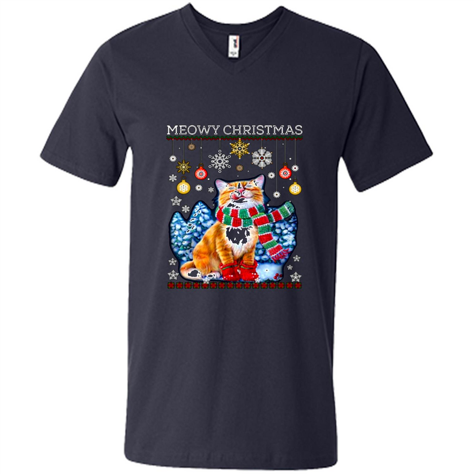 Meowy Christmas Ugly Funny Cats Lover PINGPONG