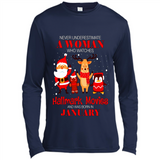 Never Underestimate A January Woman Watches Hallmark Movies Sweatshirt PINGPONG