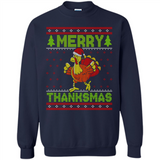 Merry Thankmas Ugly Xmas Thanksgiving Turkey Sweatshirt - Sweatshirt