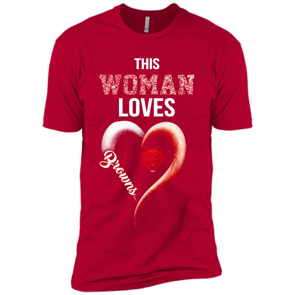 This Woman love Browns NFL football team - Premium Short Sleeve T-Shirt