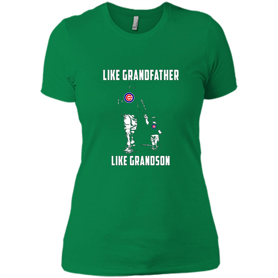 Chicago Cubs GrandFather Like GrandSon - Ladies' Boyfriend T-Shirt