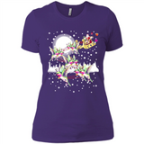 Hummingbird Santa Sleigh - Ladies' Boyfriend T-Shirt