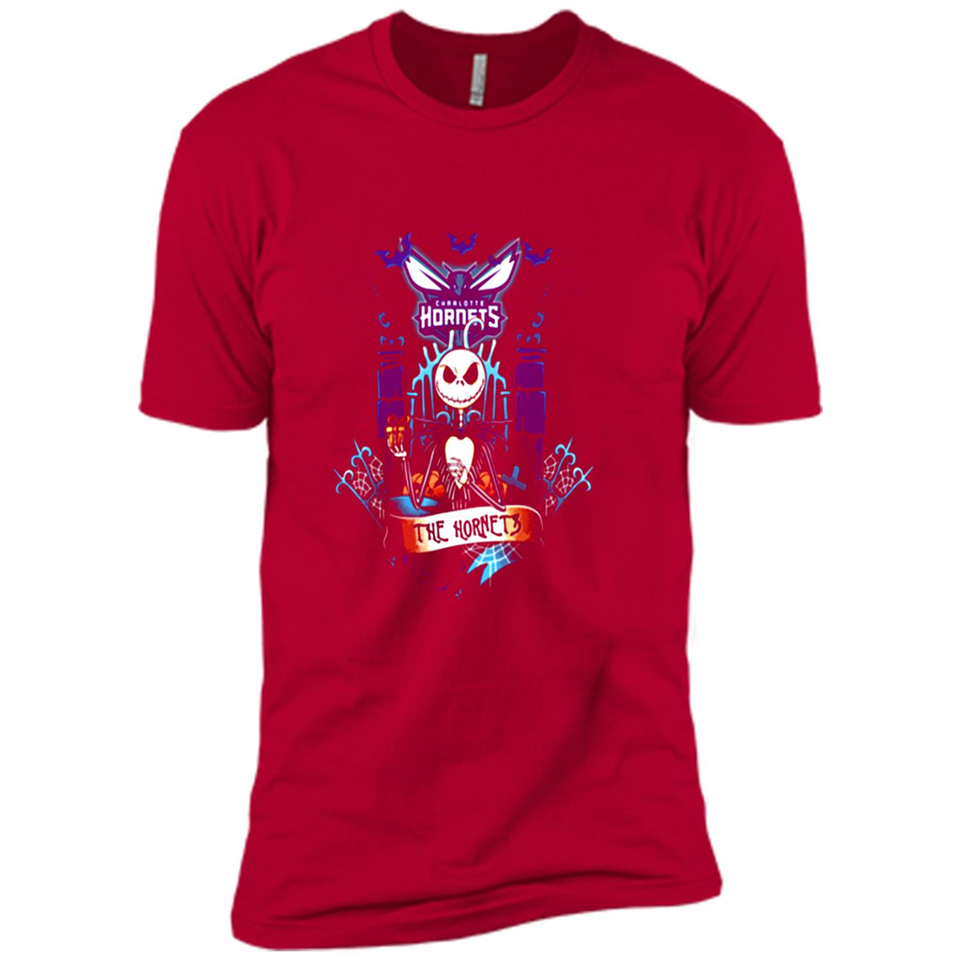 Charlotte Hornets Halloween The Nightmare Before Christmas - Premium Short Sleeve T-Shirt