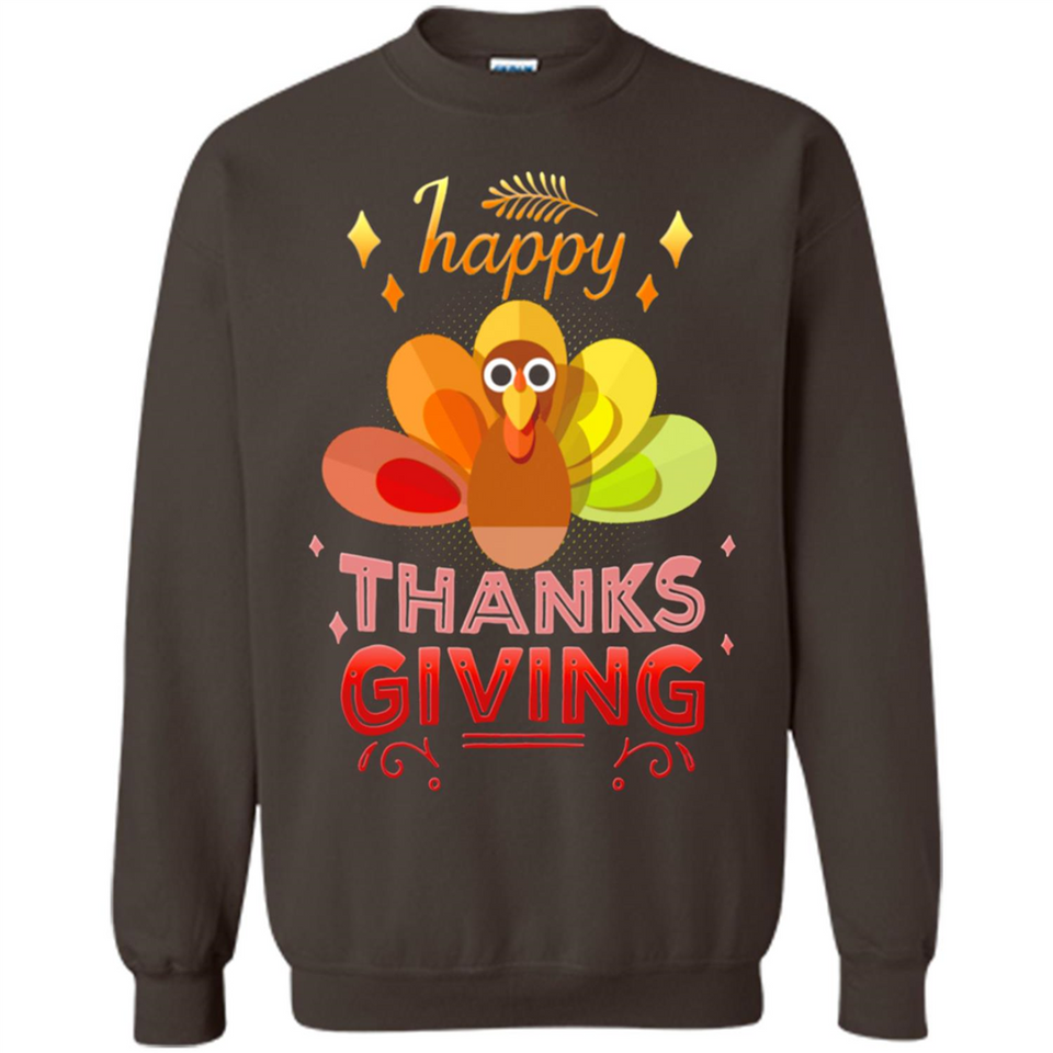Happy Thanksgiving Turkey Day Colorful Cute