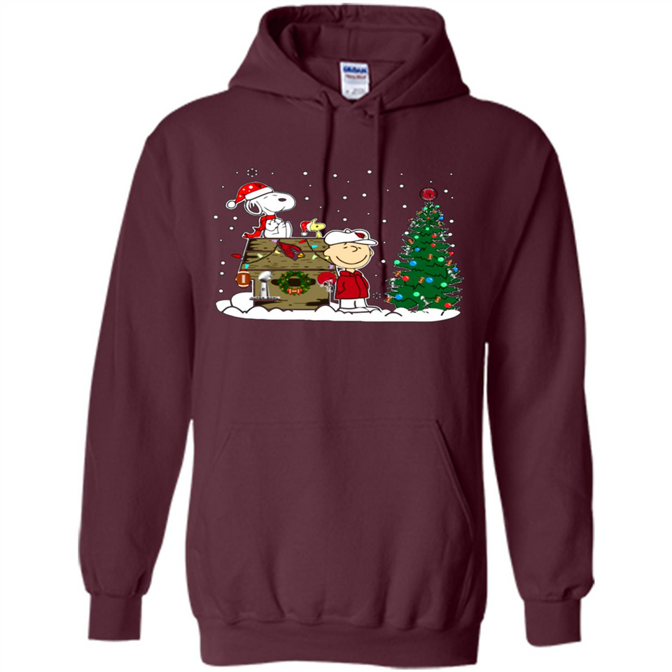 Arizona Cardinals Snoopy The Peanuts Movie Christmas Football Super Bowl pingpong - Hoodie