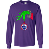 GRINCH HAND HOLDING EDMONTON OILERS GLITTER CHRISTMAS PINGPONG