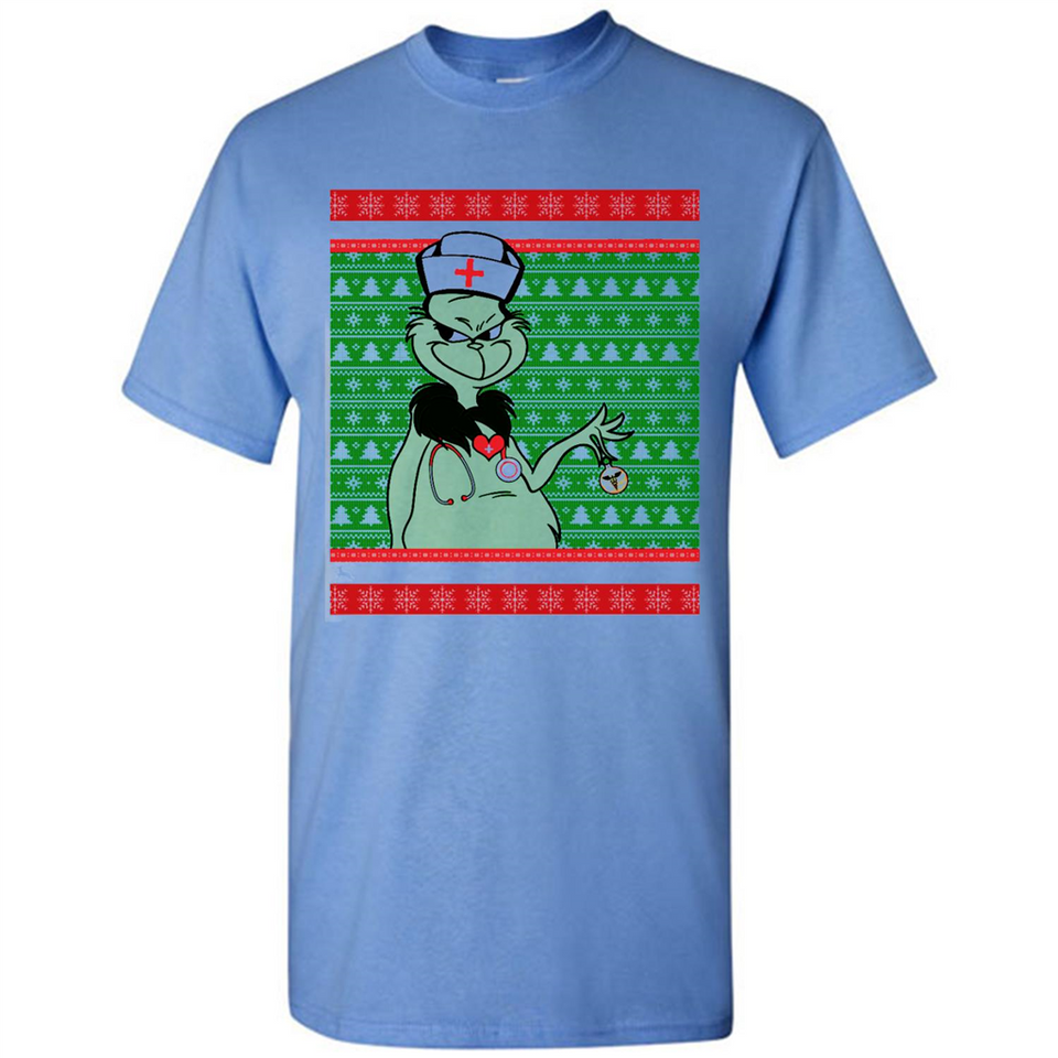 Grinch Nurse Ugly Christmas Sporty T-Shirt PINGPONG - Shirt