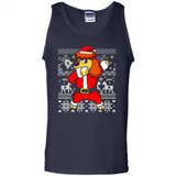 Dabbing Poodle Santa Christmas Holiday Sweatshirt - Tank Top