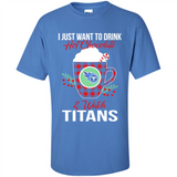 I Just Want To Drink Hot Chocolate & Watch Tennessee Titans Ugly Christmas Sweater PINGPONG