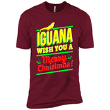 Iguana Wish You A Merry Christmas Animal - Premium Short Sleeve T-Shirt