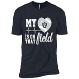 Oakland Raiders Football My Heart is on that Field - Premium Short Sleeve T-Shirt