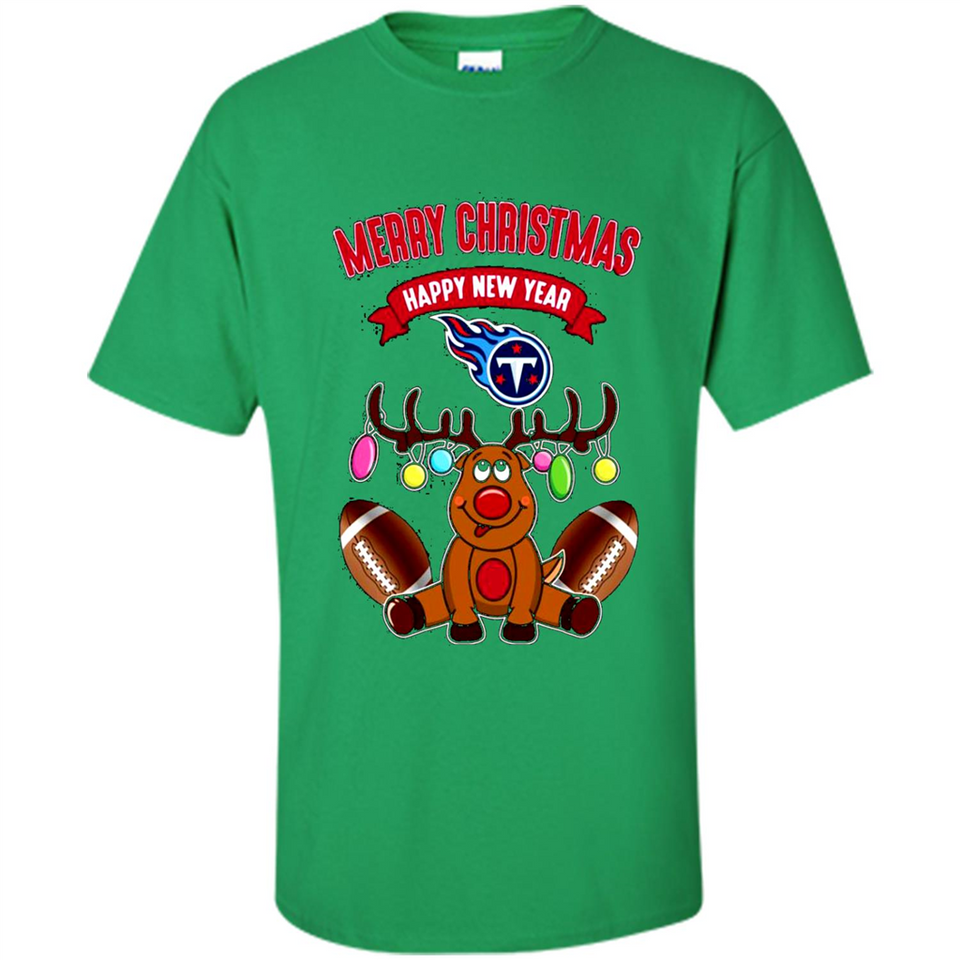 Tennessee Titans NFL Reindeer Funny Merry Christmas And Happy New Year