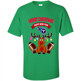Tennessee Titans NFL Reindeer Funny Merry Christmas And Happy New Year