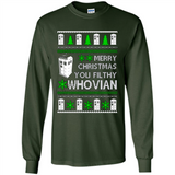 Merry Christmas You Filthy Whovian ugly sweater PINGPONG