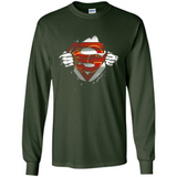 Calgary Flames And Superman Fans - Long Sleeve T-Shirt