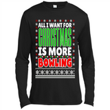 All I Want For Christmas Is More Bowling Christmas - Canvas Long Sleeve T-Shirt