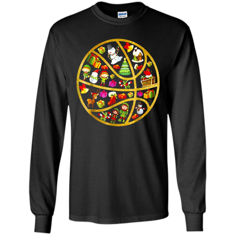 Basketball Christmas Ornament - Long Sleeve T-Shirt