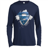 Detroit Lions And Superman Fans - Canvas Long Sleeve T-Shirt