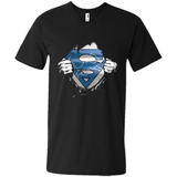 Detroit Lions And Superman Fans - Men's V-Neck