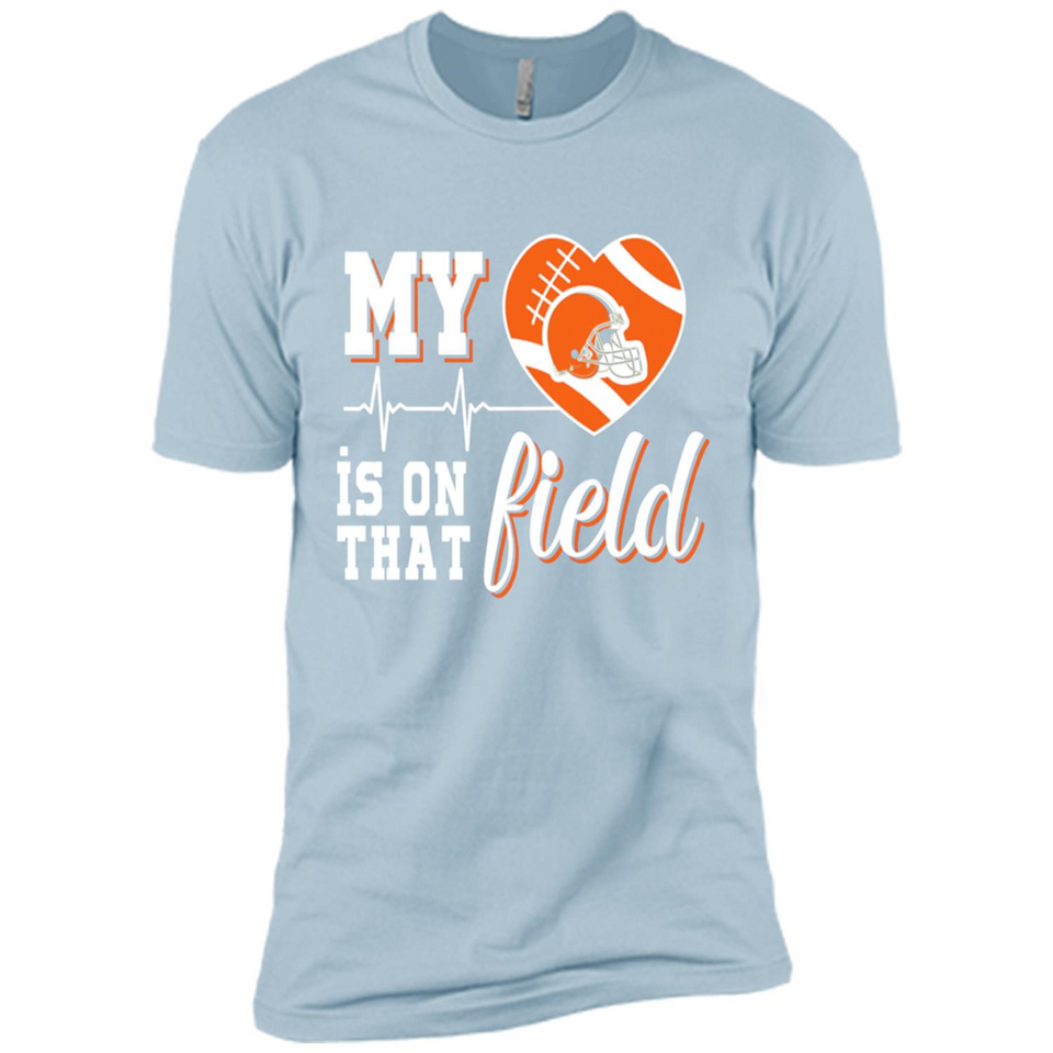 Cleveland Browns Football My Heart is on that Field - Premium Short Sleeve T-Shirt