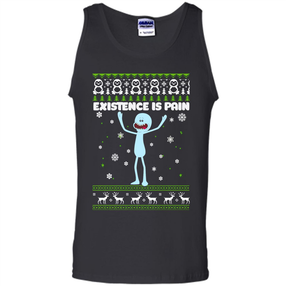 Mr Meeseeks Xistence Is Pain Ugly Christmas - Tank Top