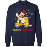 Funny Santa Christmas Chicken Shirt - Merry Chickmas - Sweatshirt