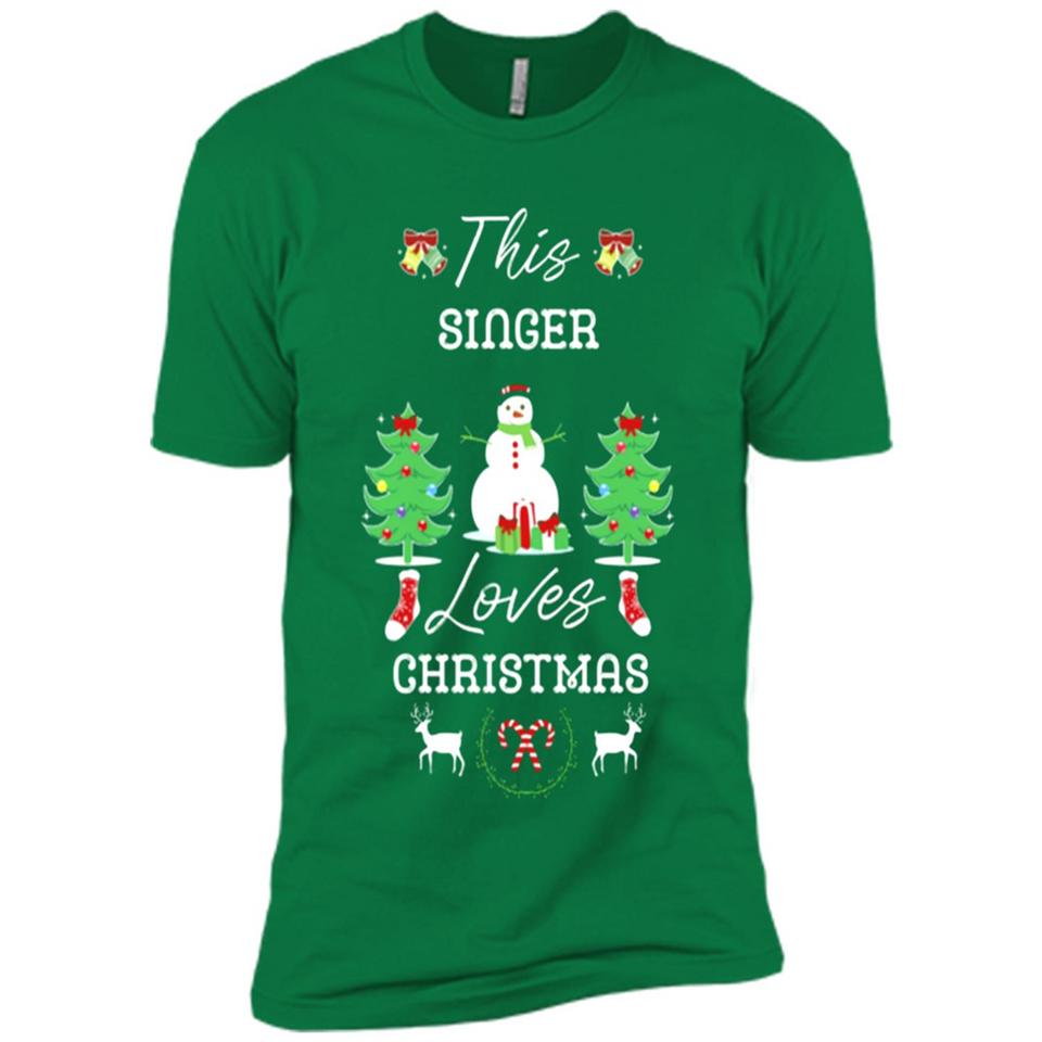 This Singer Loves Christmas Tree Shirt with Snowman