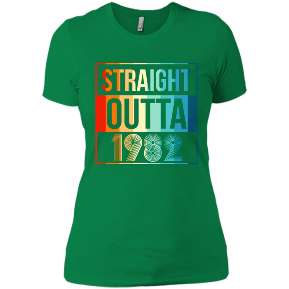 Retro Straight Outta 1982 36 Years Old - Ladies' Boyfriend T-Shirt
