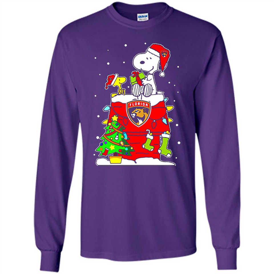 Florida Panthers Snoopy Ugly Christmas Sweaters - Long Sleeve T-Shirt