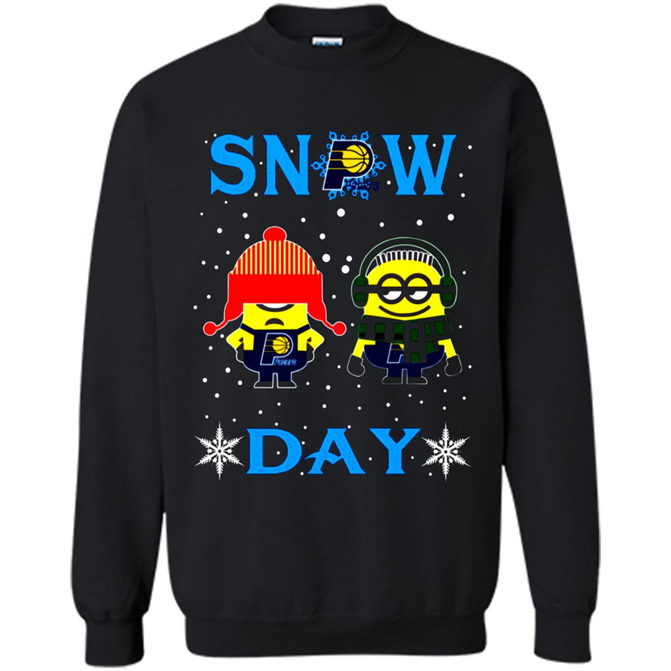 Snow Day Shirt For Indiana Pacers Vs Minion Fans pingpong