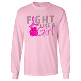 Fight Like A Girl Breast Cancer Awareness - Long Sleeve T-Shirt