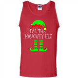 Matching Family Christmas Shirt Funny I'm The Naughty Elf Black mugs PINGPONG - Tank Top