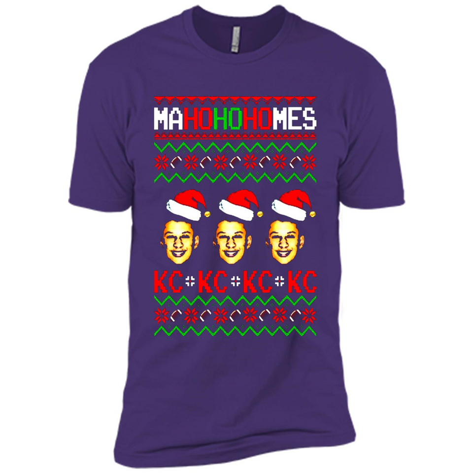 Patrick Mahomes Ma Ho Ho Homes Christmas sweatshirt PINGPONG - Premium Short Sleeve T-Shirt