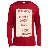 Dear Santa It Was My Cousin's Fault! Christmas - Canvas Long Sleeve T-Shirt